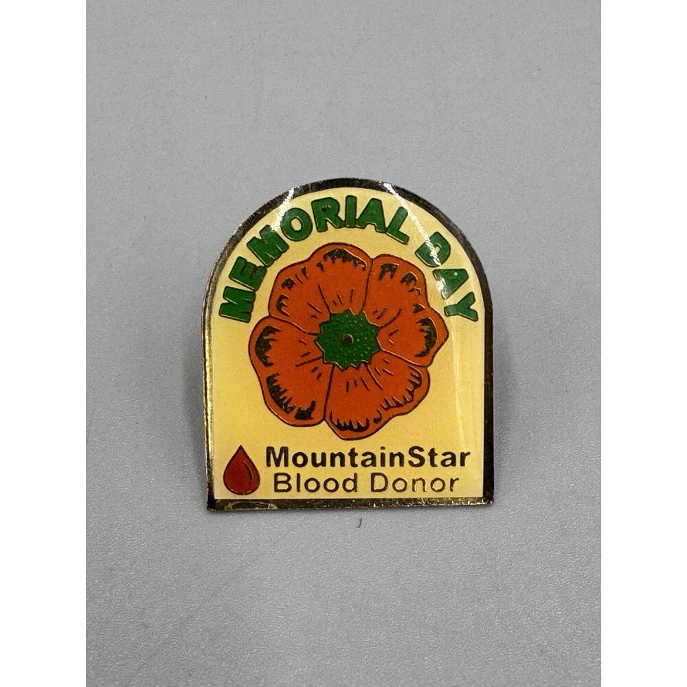 Vintage‎ MountainStar Blood Donor Memorial Day Lapel Pin
